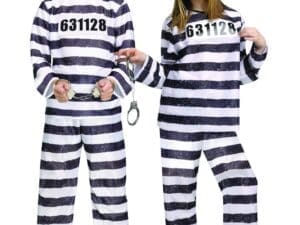 Fun World Convict Costume, Small 4 - 6, Multicolor