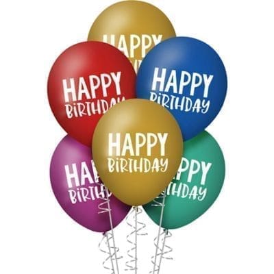 Multi-Coloredcolor Happy Dots Birthday Balloons, 12in, 15ct Party Supplies