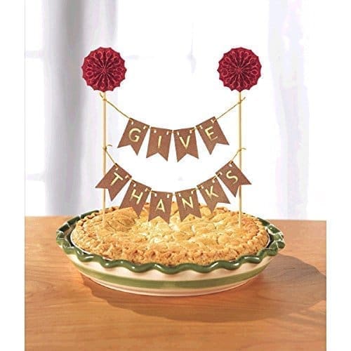 Give Thanks Pennant Banner Cake Topper
