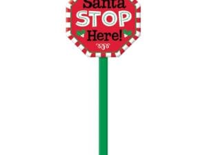 Santa Stop Here Yard Stake
