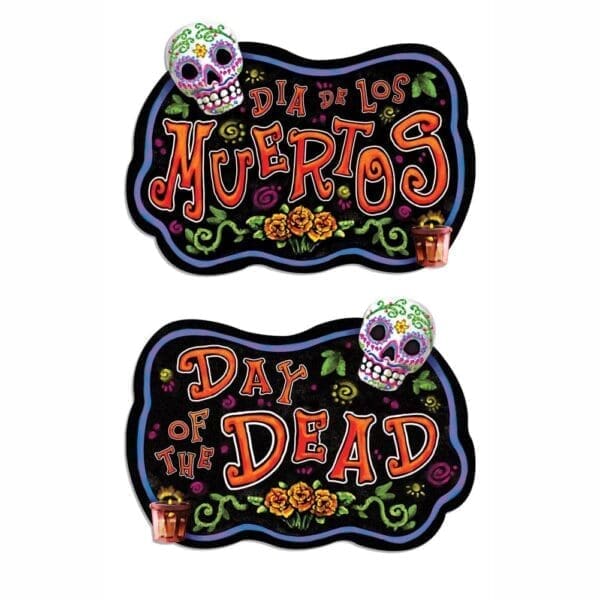The Beistle Company Day of the Dead Sign