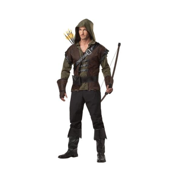 Mens Realistic Robin Hood Fancy Dress Costume