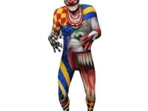 Monster Collection Adult Creepy Clown Morphsuit Men's Adult Halloween Costume