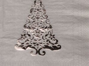 Glitz Silver Foil Stamped Lunch Napkins, 16 Count