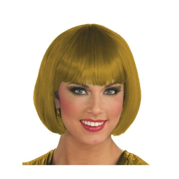 Gold Bob Wig Halloween Costume Accessory