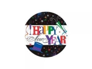 Ring in the New Year Round Paper Luncheon Plates, 60 Ct. | Party Tableware