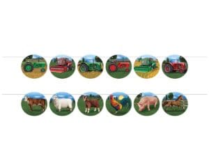 5.5 in. X 12 Ft. Tractor & Farm Animal Streamer Set