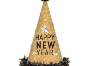 Glitter Gold Happy New Year Party Hat