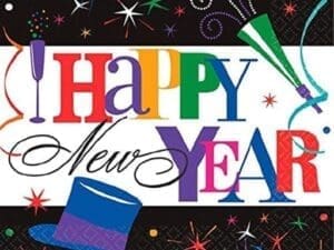 Ring in the New Year Multicolored Luncheon Napkins, 125 Ct.  Party Tableware