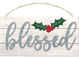 Rustic Blessed Holiday Sign