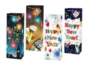 Celebrate New Year on Hot Stamped Gift Bags