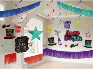 New Year's Giant Jewel Tone Room Decor Kit