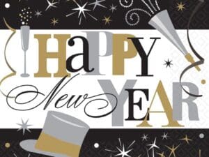 Elegant Celebration New Year Luncheon Napkins Pkg/125