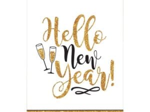 Gold Glitter New Year's Table Cover