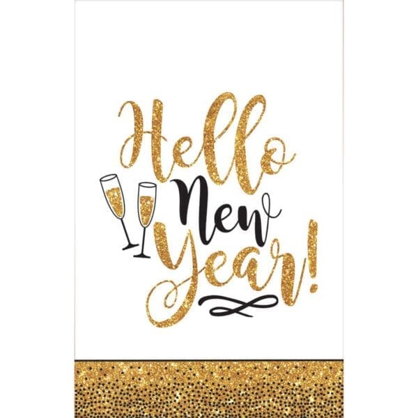 Gold Glitter New Year's Table Cover