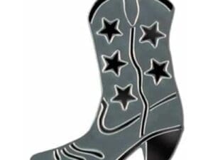 Foil Cowboy Boot Silhouette (silver) Party Accessory (1 Count)