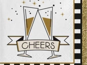 16 Count Paper Beverage Napkins, Midnight Celebration