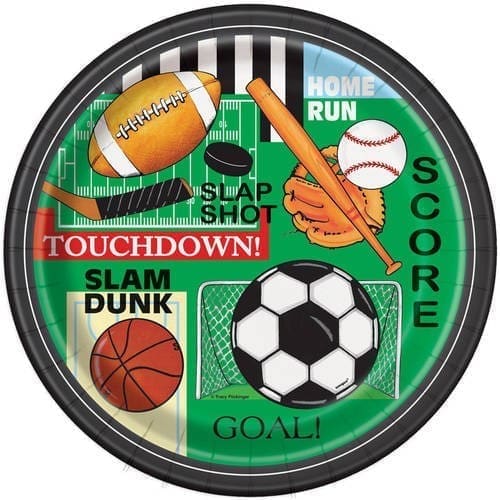 9" Classic Sports Party Plates, 8ct