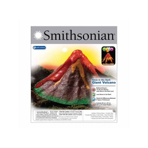 NSI Smithsonian Giant Glow in the Dark Volcano Kit