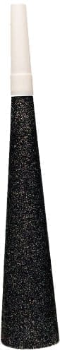 Creative Converting 4 Count Sparkle and Glitter Silver Noisemaker Horns, Black
