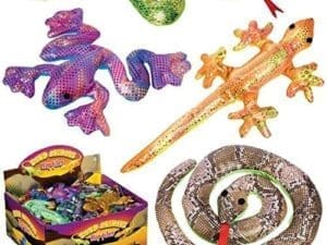 Sand-filled Shimmering Reptiles, 1 Count (Assorted Colors and Styles)