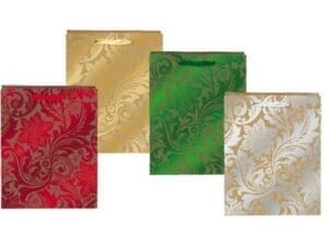 Holiday Leaves Embossed Hot Stamping On Brown Kraft