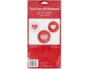 Valentine'S Day Tissue Fan Hanging Decorations