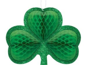 Shamrock 12.5 X 13.5 in. St. Patricks Day Paper Tissue Honeycomb Decoration, Green