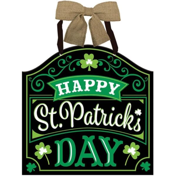 12 in. X 11.75 in. Happy St. Patrick's Day MDF Sign