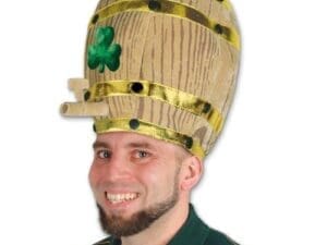 Plush Shamrock Beer Barrel Hat