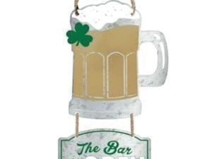 Beer Mug Cutout Metal Hanging Sign St. Patrick's Day