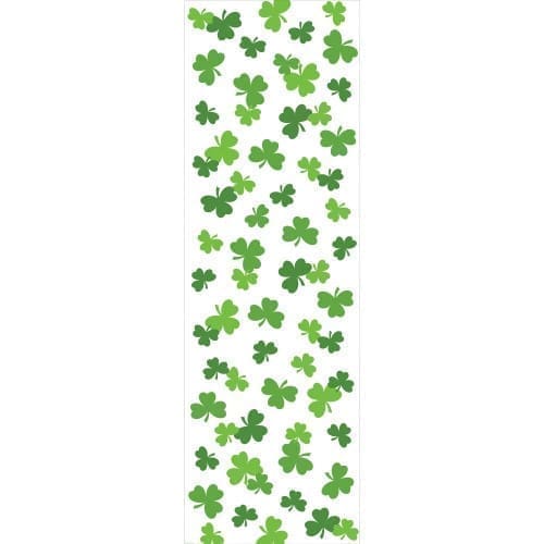 54 X 102 in. 12 by 1 St. Patricks Day Fun Table Cover Plastic Party Shamrock Clover