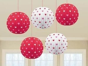 Valentine Mini Printed Paper Lanterns
