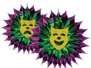 Mardi Gras Fan Burst Decoration