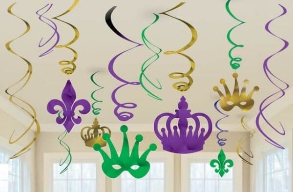 Mardi Gras Swirls Value Pack Decorations