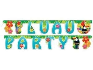 5.5ft Tropical Island Luau Banner