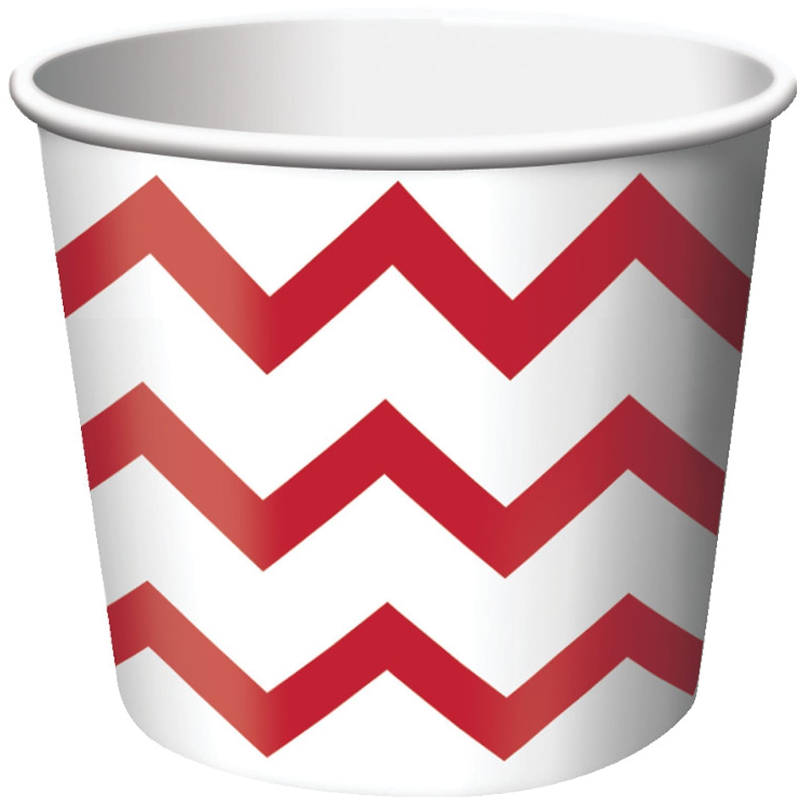 Chevron Stripe Treat Cups, Red
