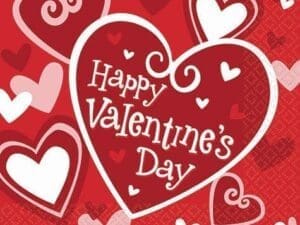 Be Mine Valentine's Day Beverage Napkins 16ct