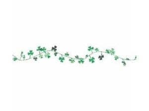 Shamrock 12 Ft. St. Patricks Day Foil Wire Garland, Green