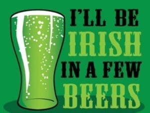 St. Patrick's Day Beverage Napkins, I'll Be Irish in a Few Beers, 18 per Package