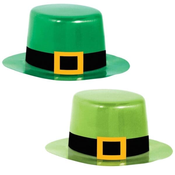 2.5 X 4.25 in. St. Patrick's Day Plastic Mini Top Hat Assortment, Green