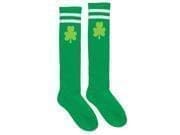 Shamrock 19 in. St. Patrick's Day Athletic Knee High Socks, Green