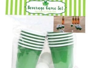Mini Green Shot Cup Pong Set