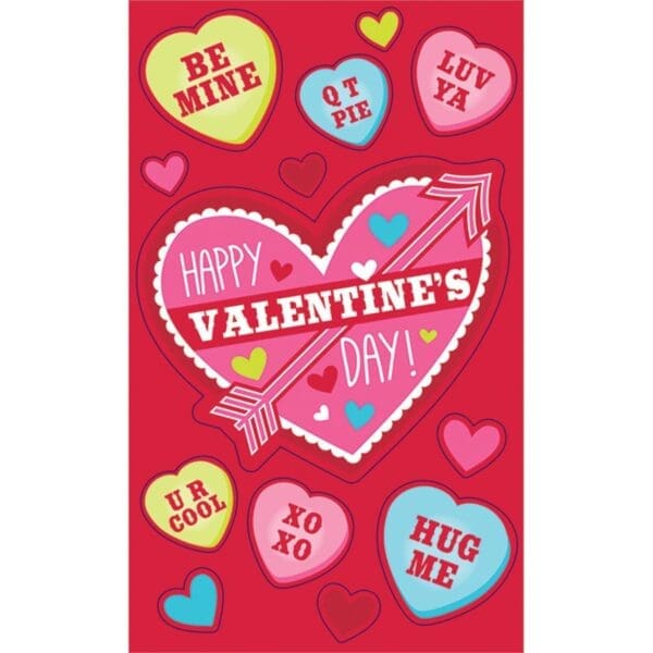 4 in. Valentine's Day Cards with Stickers