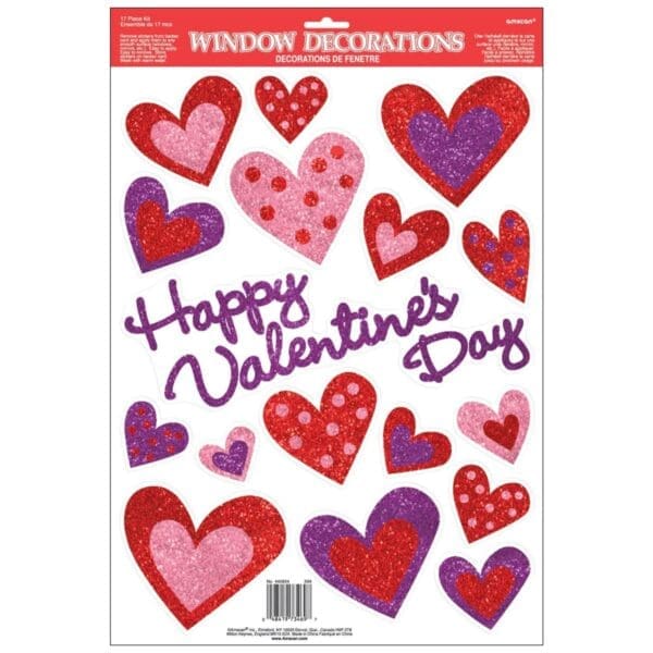 Valentines Day Vinyl Window Decoration