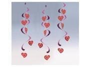 Creative Converting - Valentines Day Hearts Dizzy Danglers - Set of Five