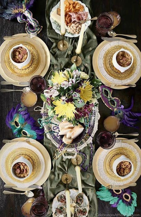 Mardi Gras Table Setting