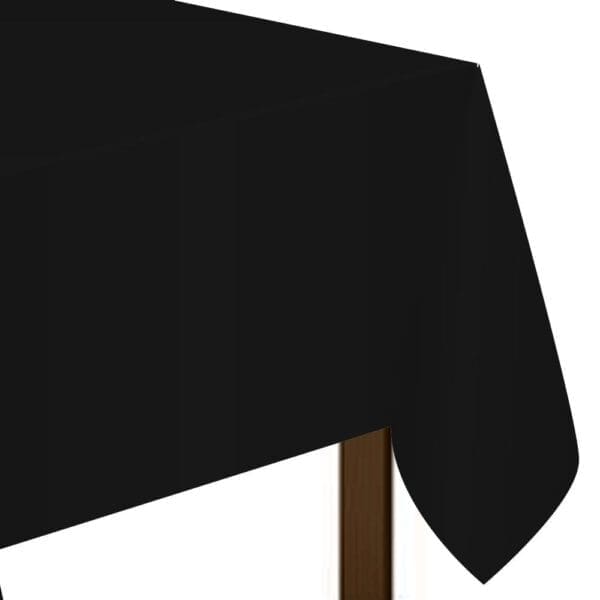 Black Rectangle Plastic Table Cover