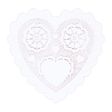 White heart-shaped doilies Valentine's Day Party Supplies