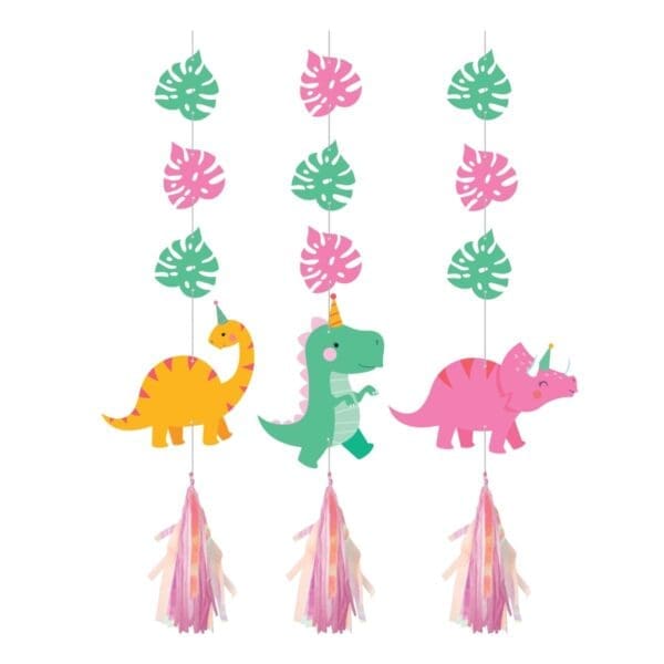 Girl Dinosaur Hanging Cutouts